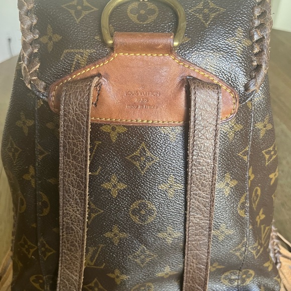 Louis Vuitton vintage Montsouris backpack western style with tassels - Picture 5 of 9